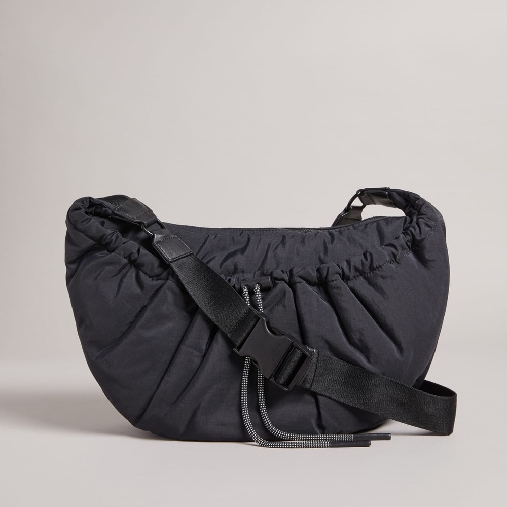 NWT Ted Baker Lashine Gathered Shoulder Bag- Black